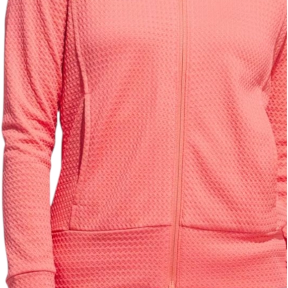 Adidas Women's Ultimate365 Textured Jacket.  Preloved Scarlet Color. Size L - Picture 3 of 13